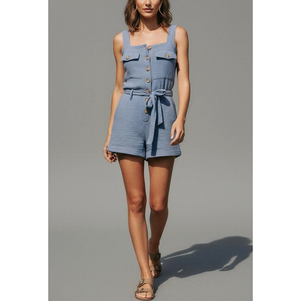 Szane Federica Short Jumpsuit, Cloud Blue, Fr34/Us2 View 2